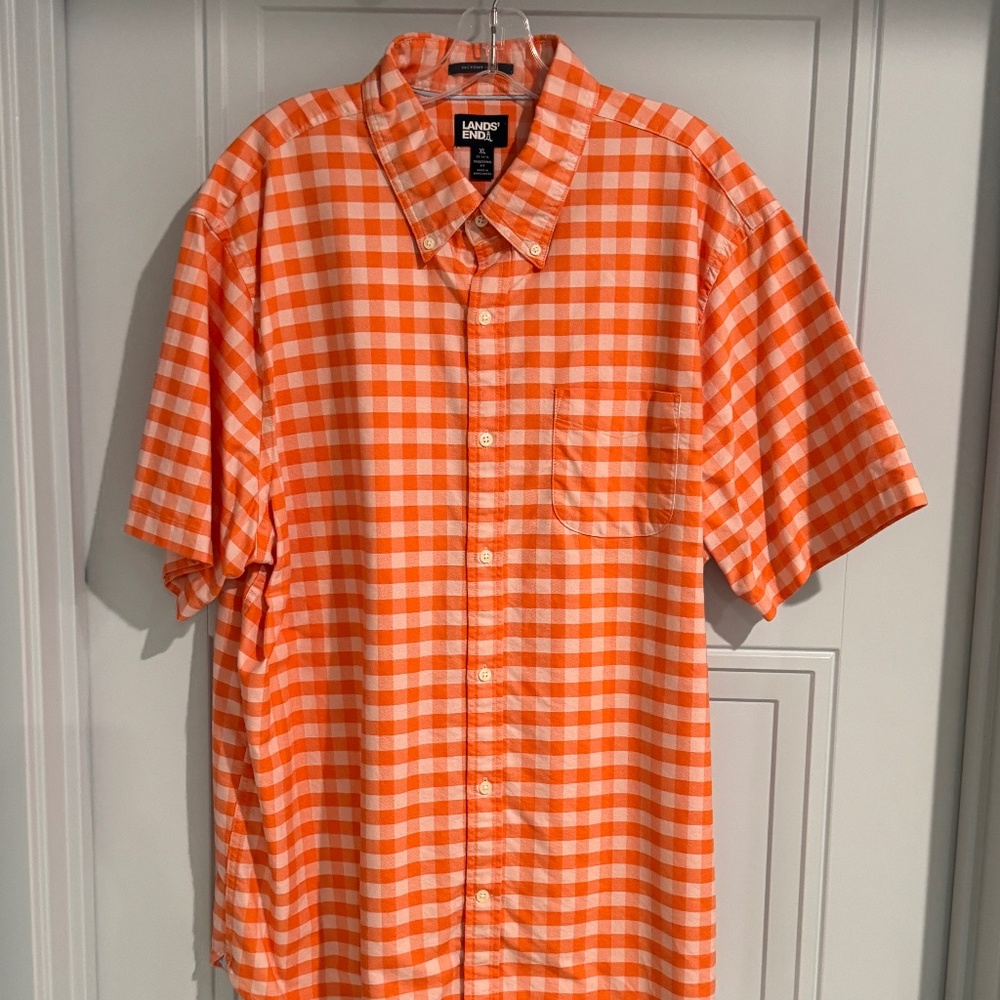 NEW 2 Lands' End Short Sleeve Button Down Shirts NWOT Traditional Fit - Picture 6 of 16